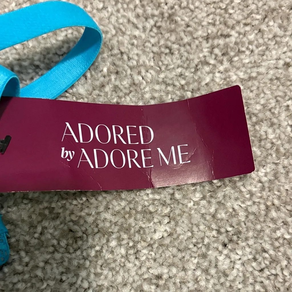 NWT Adore Me 34d Lace Underwire Bra in Turquoise - Image 2