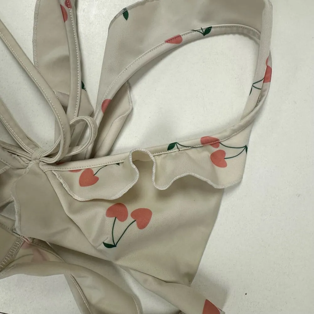 For love and lemons cherry print ruffle bikini set - Image 8