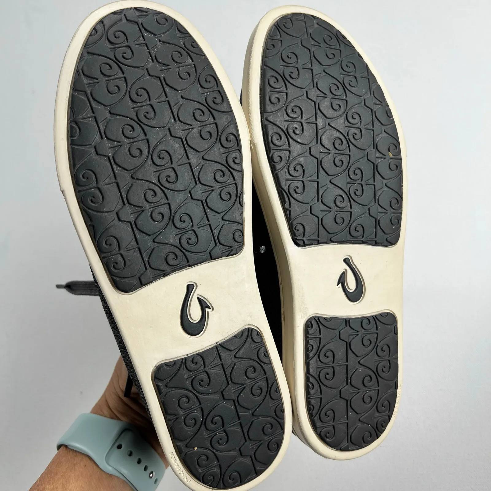 Olukai Pehuea Li Convertible Heel Light Mesh Comfort Lace Up Sneaker Gray Size 7 - Image 4