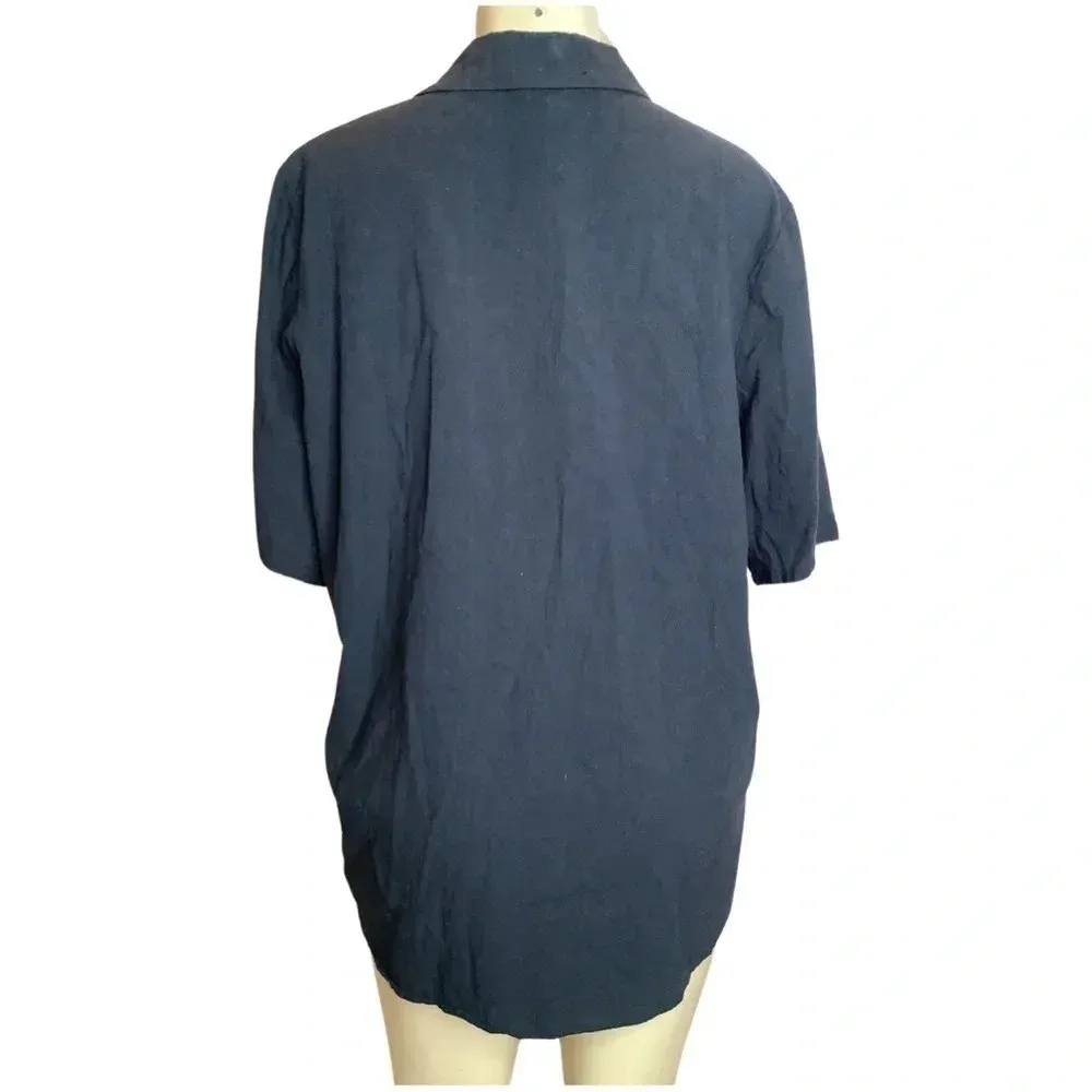 Sweet Wanderer Black Button Short Sleeve. Maternity size 2X Top New - Image 2