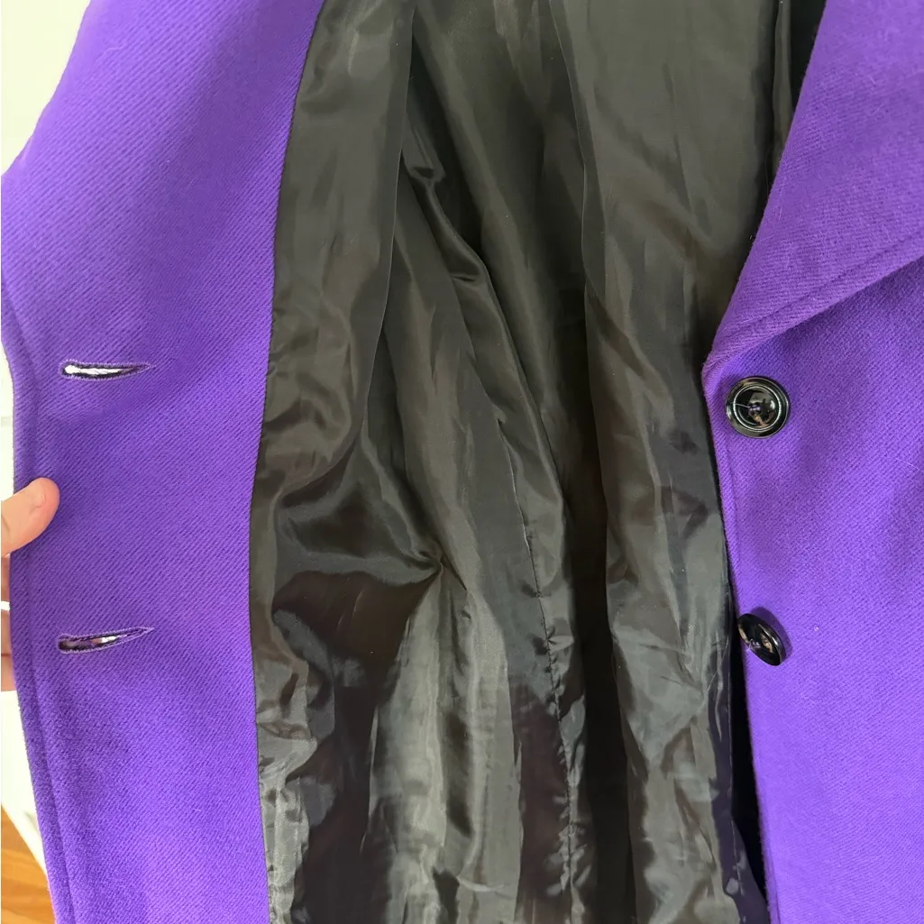Laagam Ozzy purple belted trench coat. Size M - Image 6