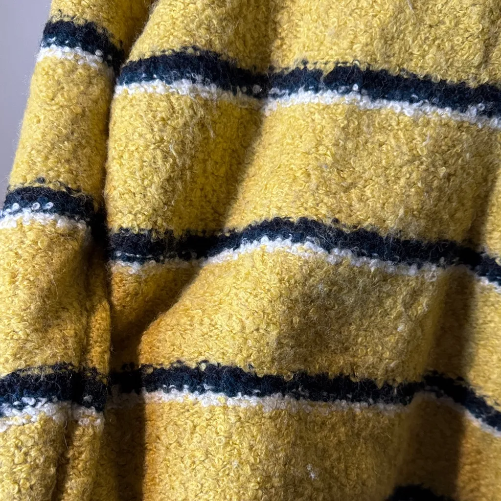 Free People Yellow and Black Striped Sweater cozy and cute S - Image 3