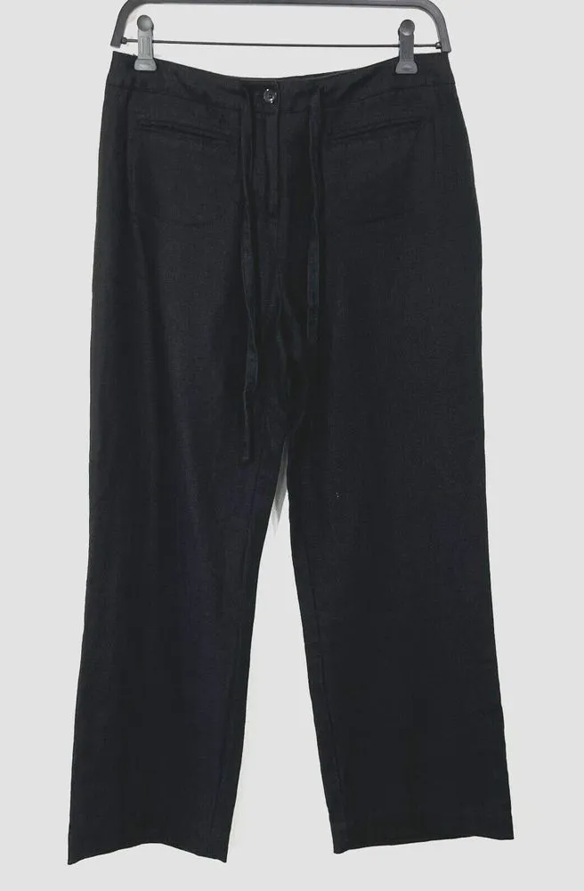 Charter Club Classic Fit 100% Linen Wide Leg Pants Womens 4 Lightweight Pull On - Image 1