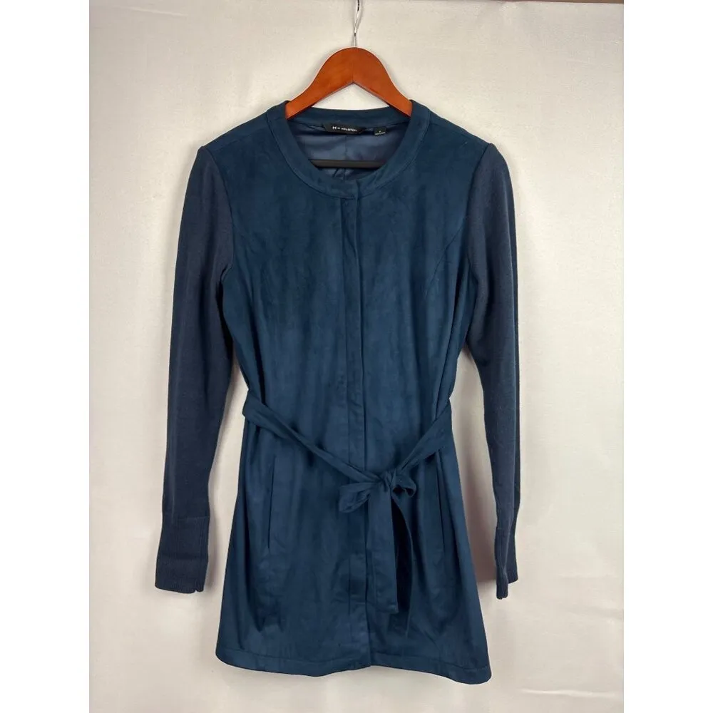 Halston Women’s Vintage Blue Shirt Jacket Size 4 - Image 4
