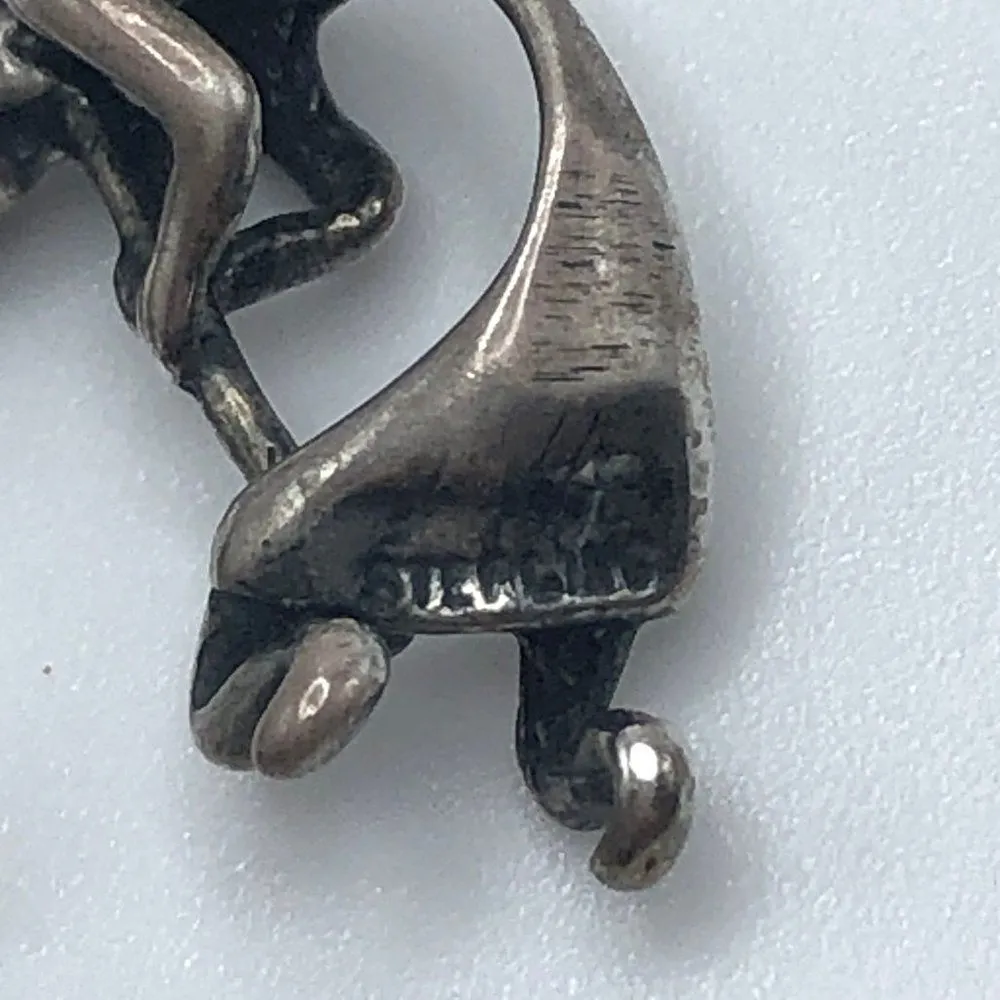 Vintage Sterling Silver Kokopelli Earrings Dangle 3D 5 grams - Image 5