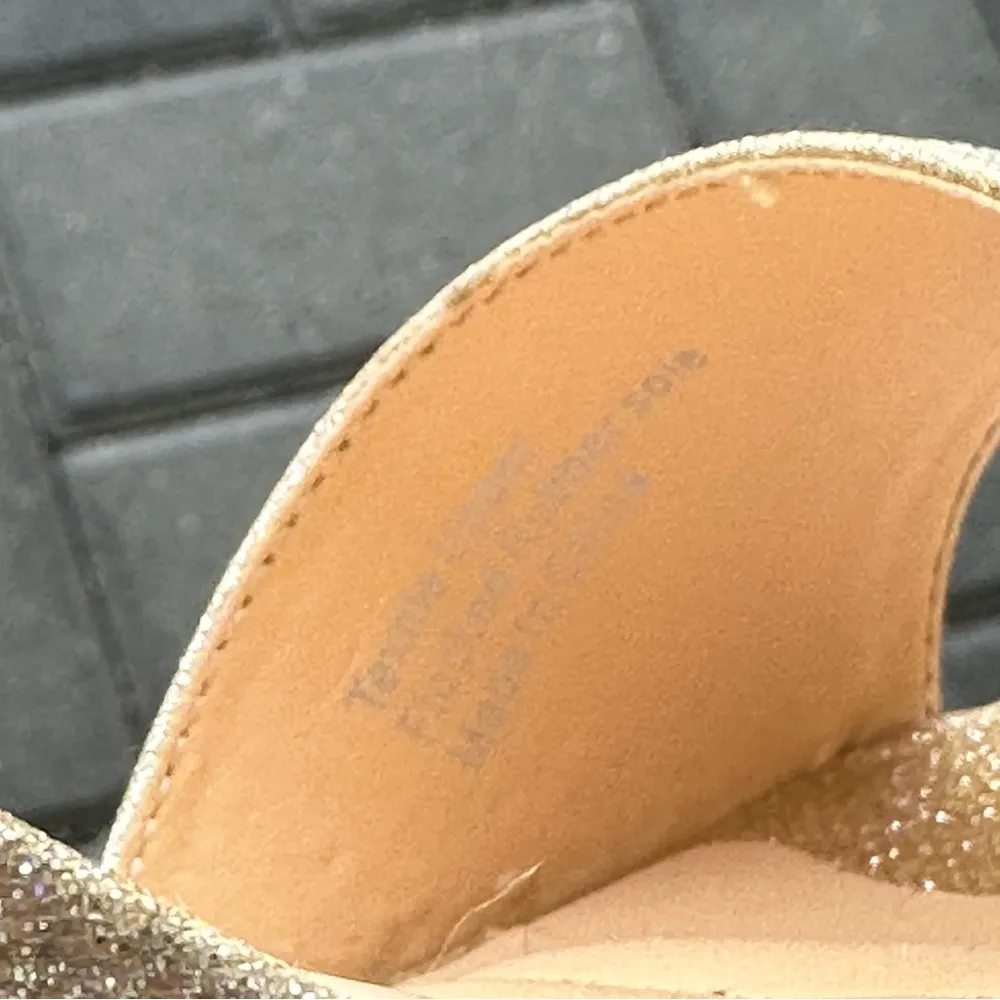 American Glamour gold sparkly  heels sz 6 - Image 15