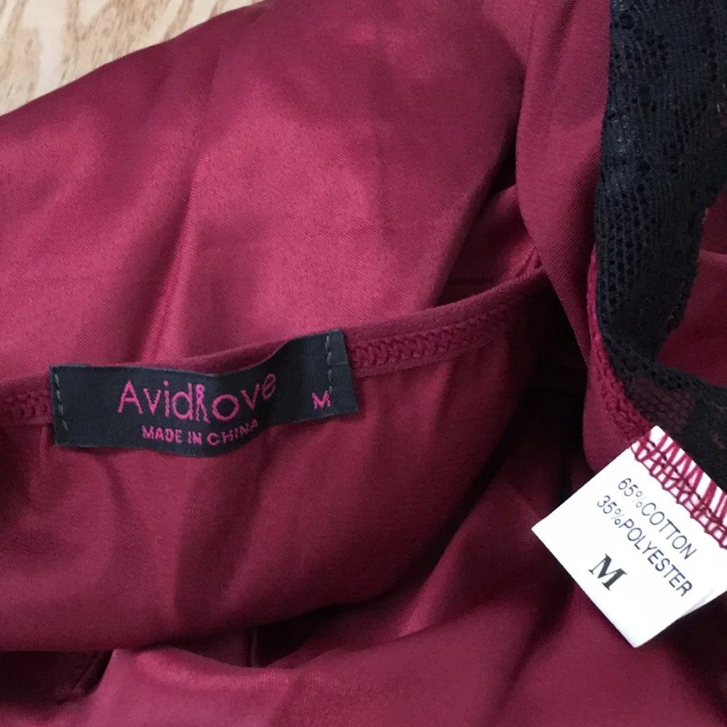 Bin 18 New Sainty Silky Lacey Chemise Lingerie Pajama Gown & Thongs Size Medium White - Image 9