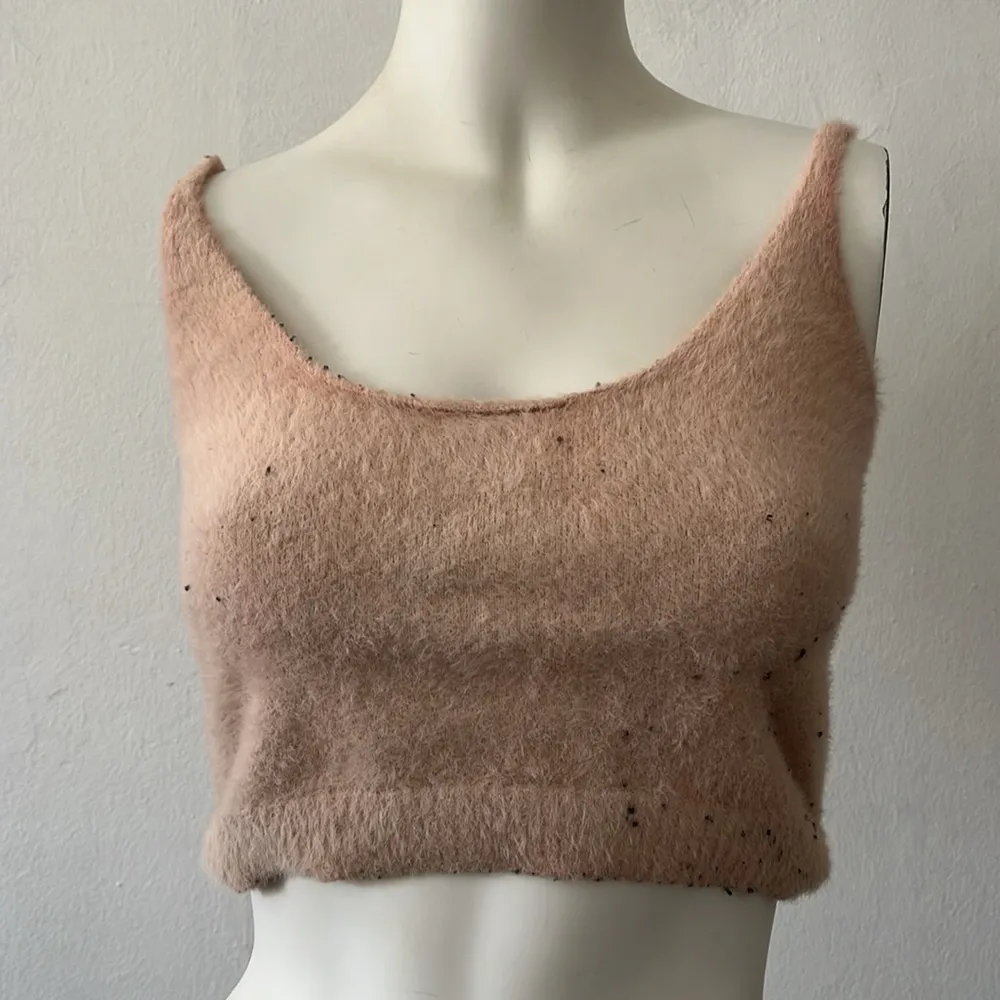 Princess Polly Fuzzy Lounge Set S/M Crop Top Shorts pink Soft Knit 2 piece - Image 3