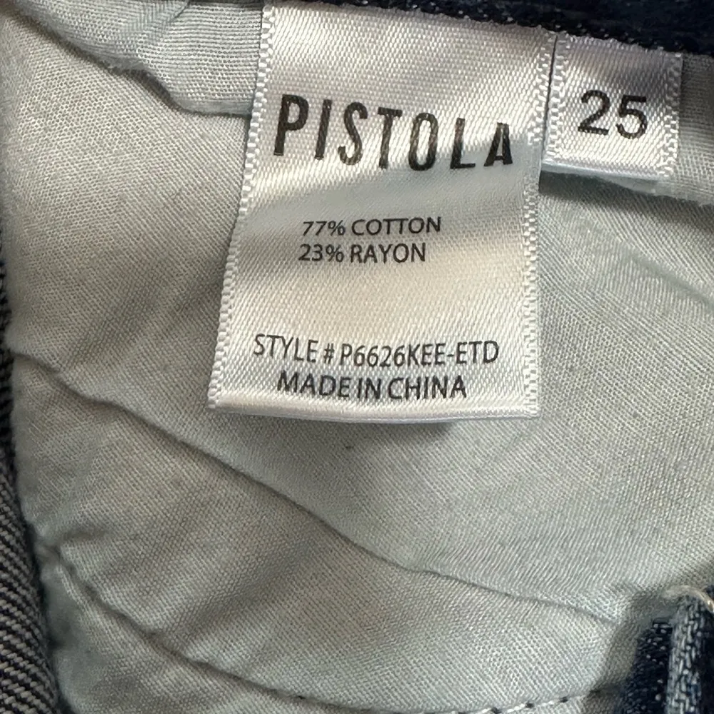 Pistola Presley Destroyed Distressed High Rise Relaxed Blue Jeans Size 25 - Image 7