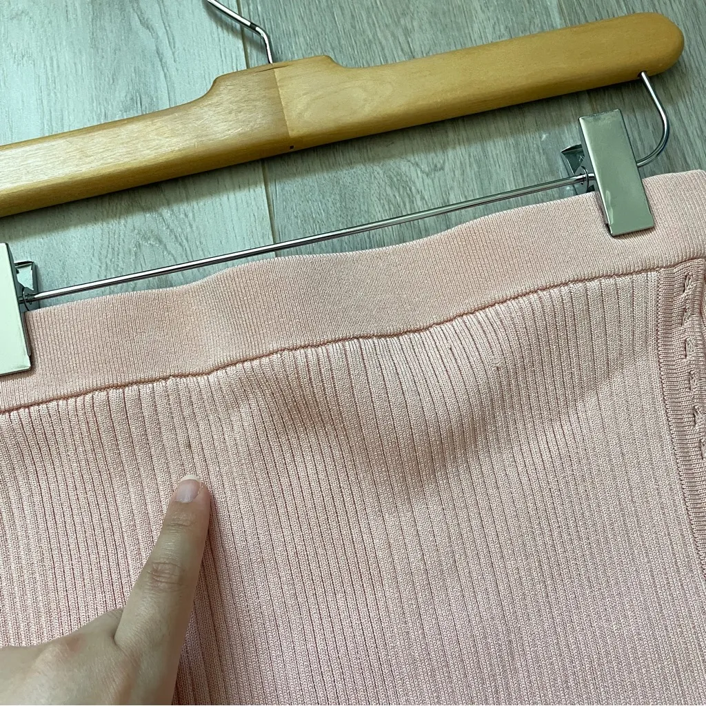 Jonathan Simkhai Skirt ribbed knit wrap midi womens Pink (small) bodycon party - Image 8