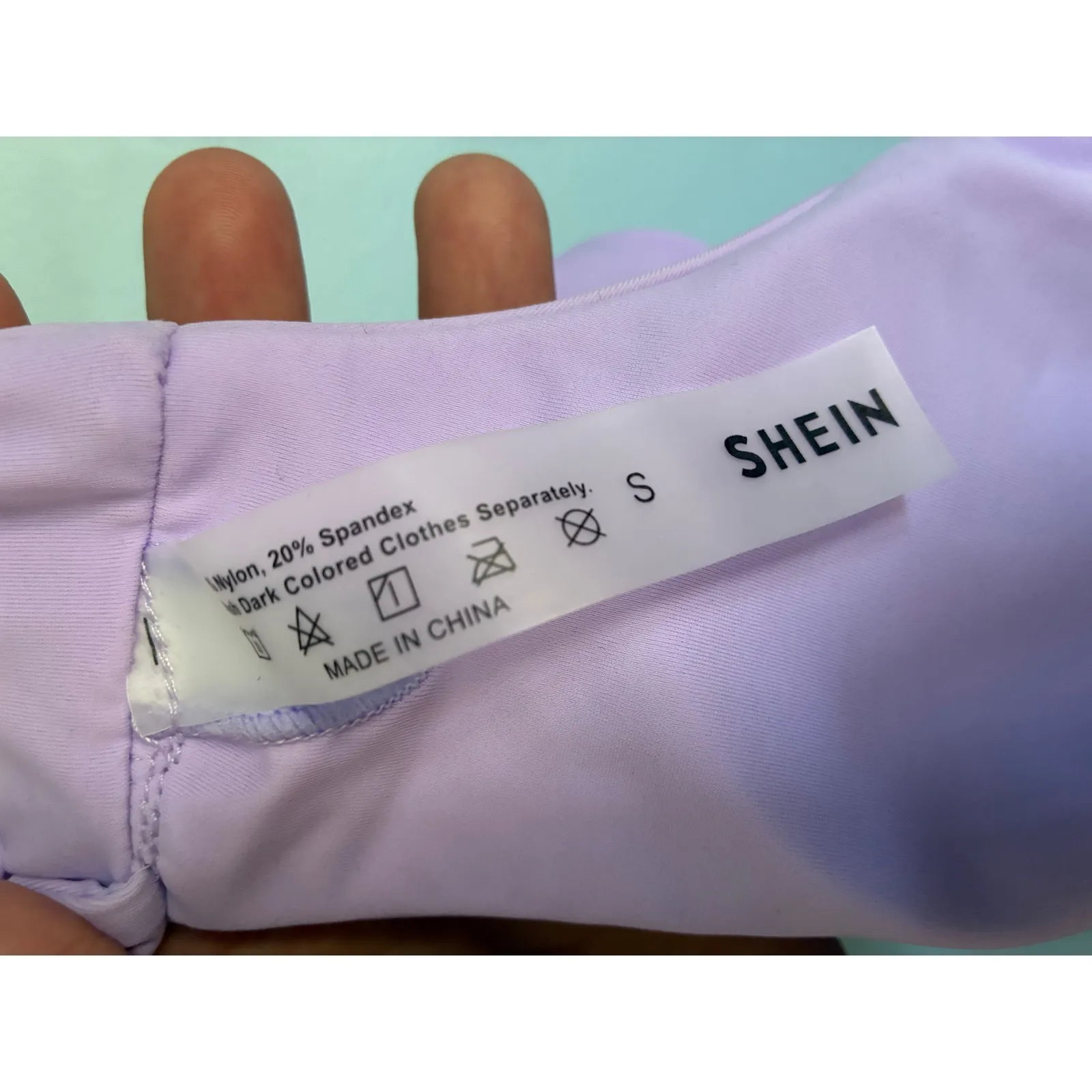 Shein Lilac Swim Top Small - Image 4