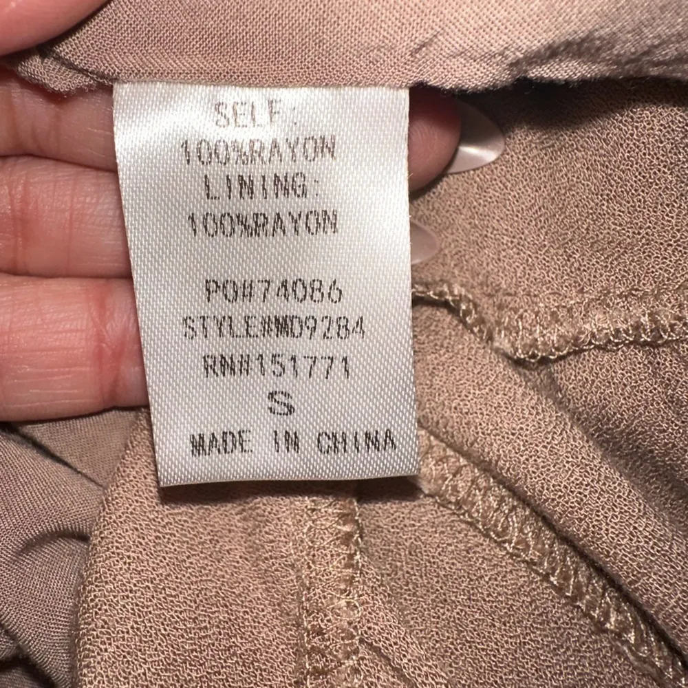 Her Entire Name Says Grace Brown Babydoll Dress Small Tan - Image 8