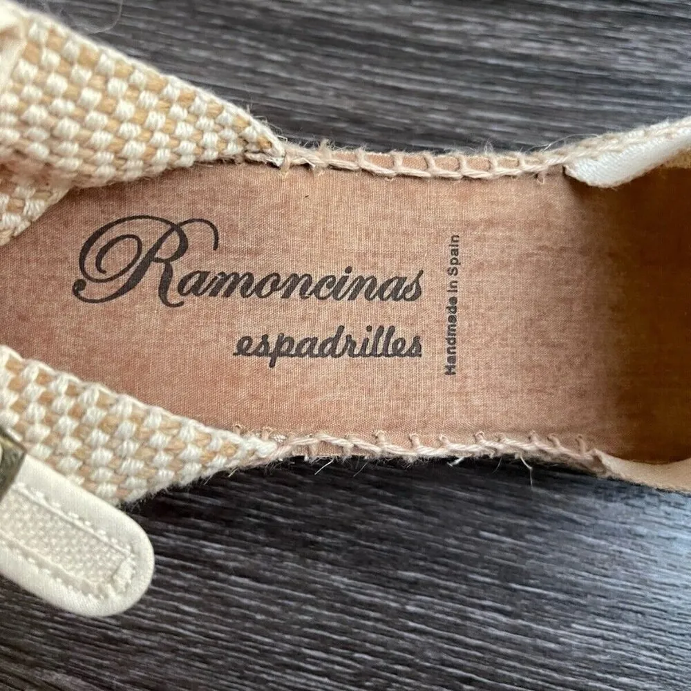 Ramoncinas Espadrilles Wedge Women’s Sz 7.5 US/38 Shoes Close Toe Made in Spain Tan - Image 11