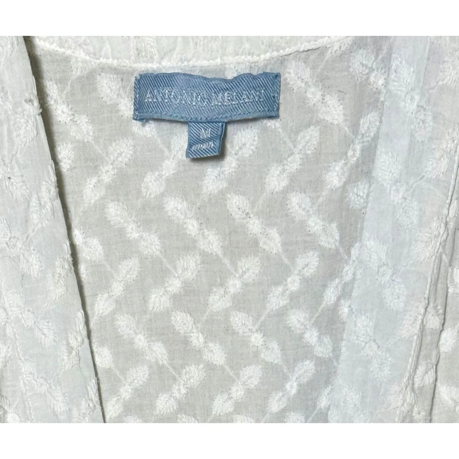 Antonio Melani x Born On Fifth Island Harbor White  Swim Cover Up M No Belt - Image 6