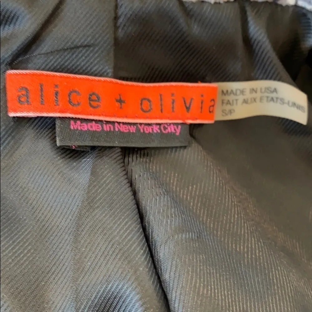 Alice + Olivia Cropped Boucle Jacket Black & White Size S - Image 10