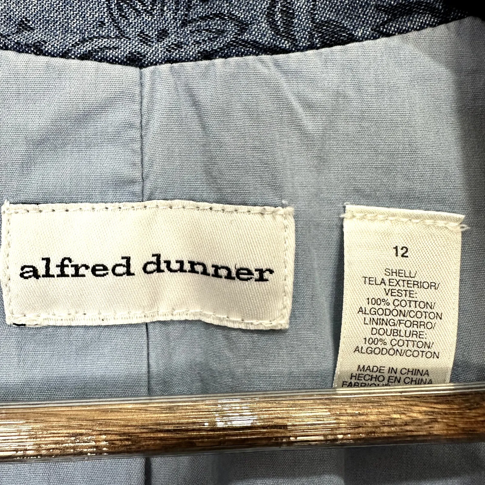 Alfred Dunner Jacket 12 Blue Patchwork Boho Floral Artsy Cottage Folk Whimsigoth - Image 2