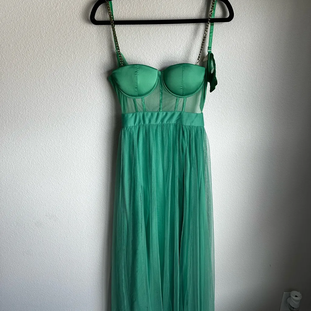 NanaMacs Vibrant Green Maxi Dress - Image 9