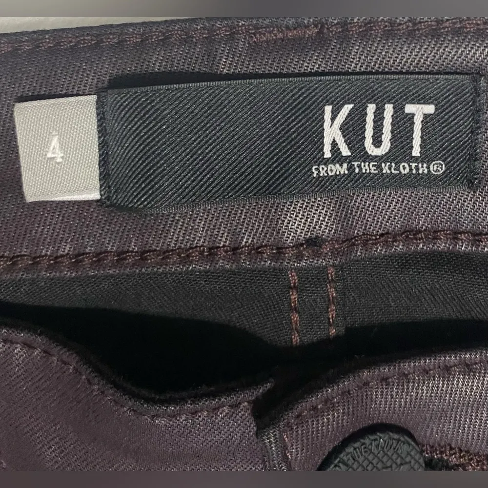 Wine Mia Coated Hi-Rise Fab AB Toothpick Skinny Pant. - Image 8