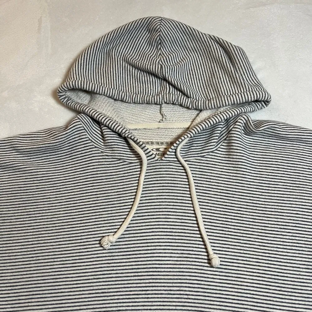 O'Neill Stripe French Terry Pullover Sweatshirt Hoodie Size Medium Beach Coastal - Image 3