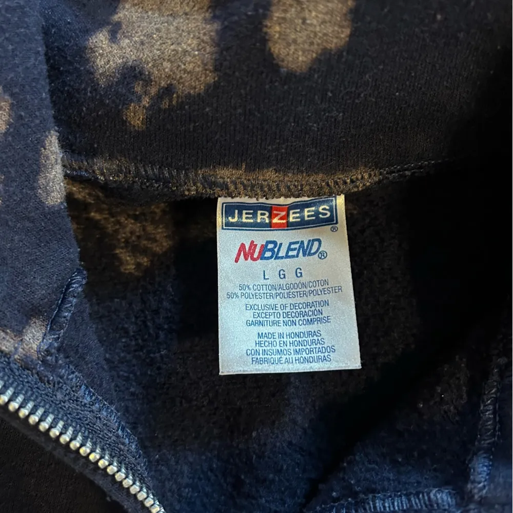 Westhampton Beach Sweatshirt Tie Dye Quarter Zip WHB Pullover Navy Blue Large - Image 7