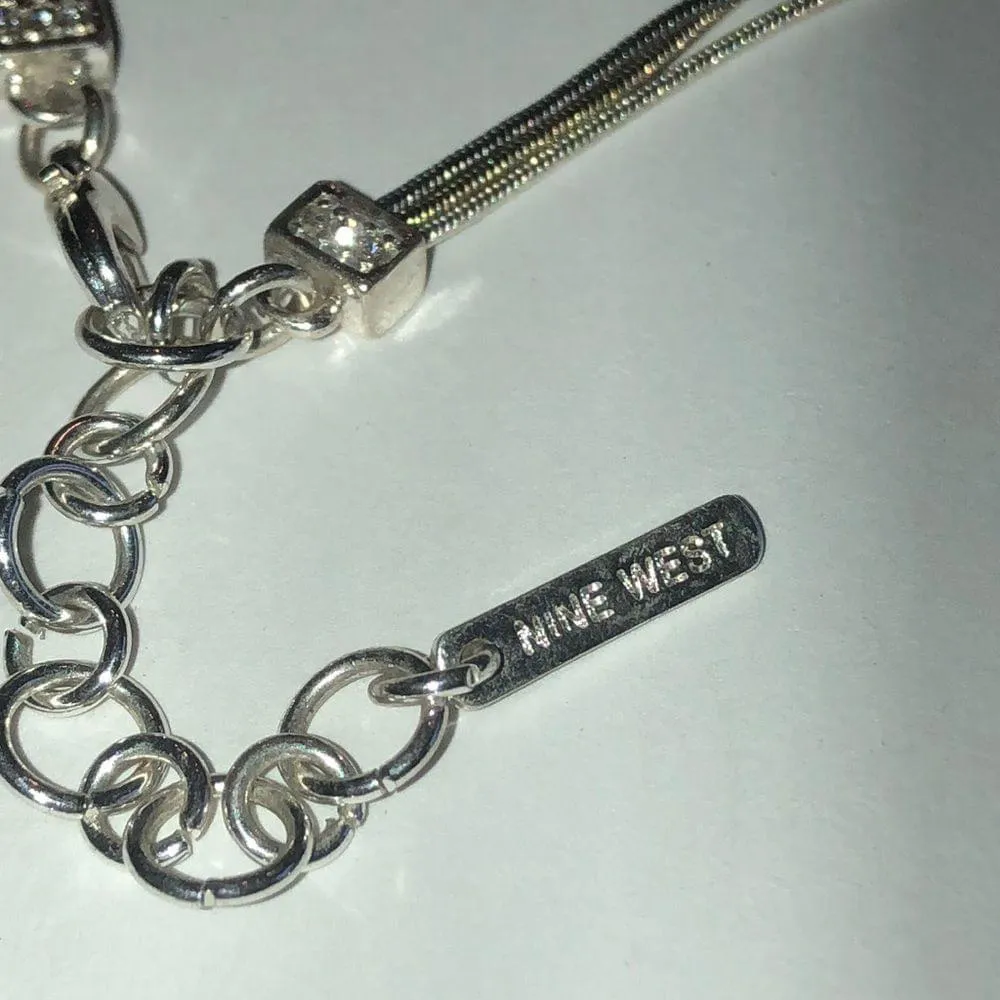 Nine West Multi Tone Silver Tone Boho Statement Necklace - Image 2