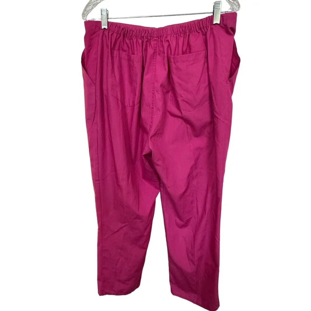 Southern Scrubs Pink Pants Elastic Waist Straight Leg Large Veterinary Hospital - Image 5