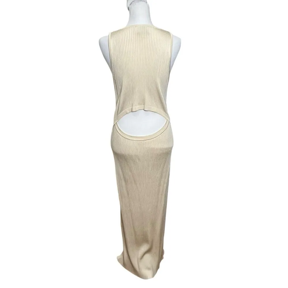 Significant Other Sofia Knit Maxi Sweater Dress Ribbed Back Cut Out Size 10 - Image 6