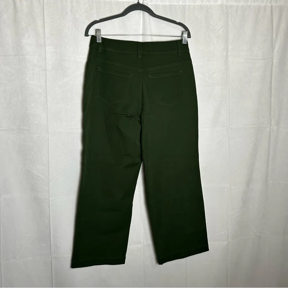 Universal Standard Green High Rise Wide Leg Pants Cropped Size 6 - Image 2