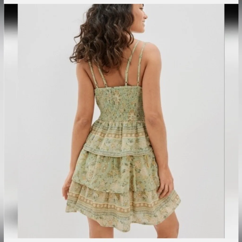 American Eagle tiered halter mini dress - Image 2