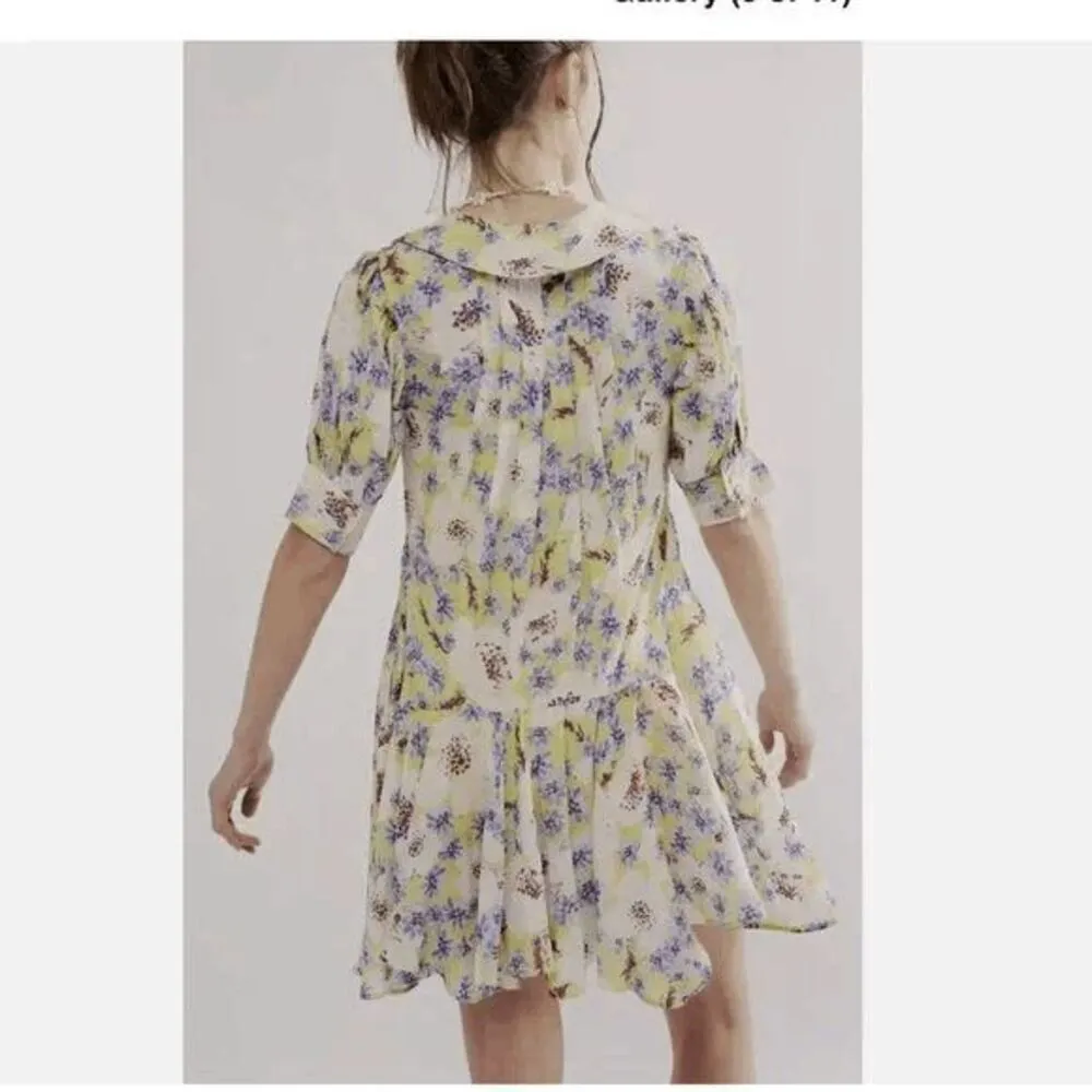 Free People Sugar Crush Floral Mini Dress Yellow Blue Lemon Combo XS NWT - Image 11