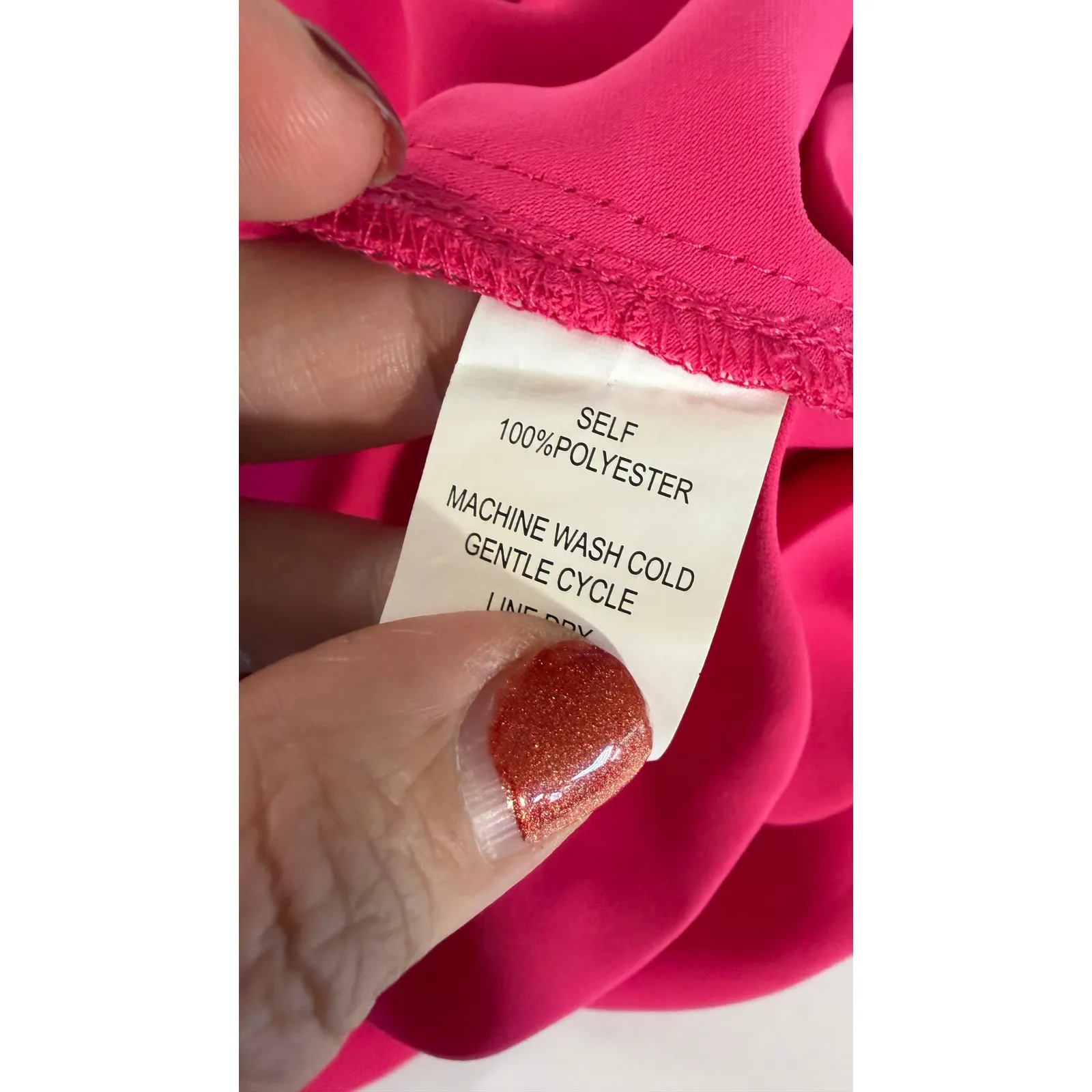 Amanda Uprichard Mini Dress Hot Pink Janet Asymmetric Tie Back size Small - Image 9