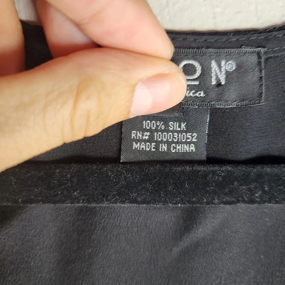 Citron Santa Monica black silk blouse size L Size L - Image 3