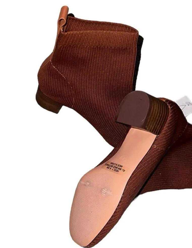 Joie NWT   Neely Knit Stretchy Block Heel Sock Ankle Boot - Image 9