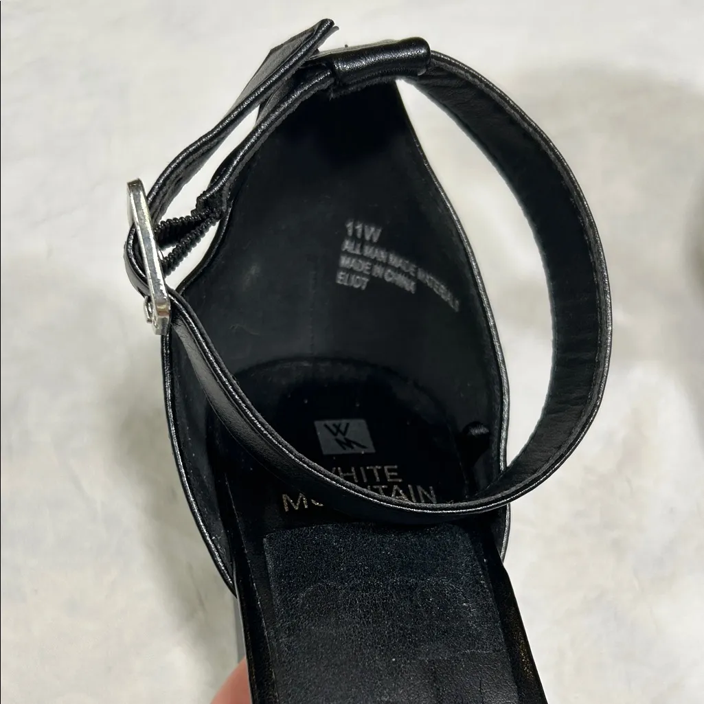 White Mountain Black Floral Heels - Image 4