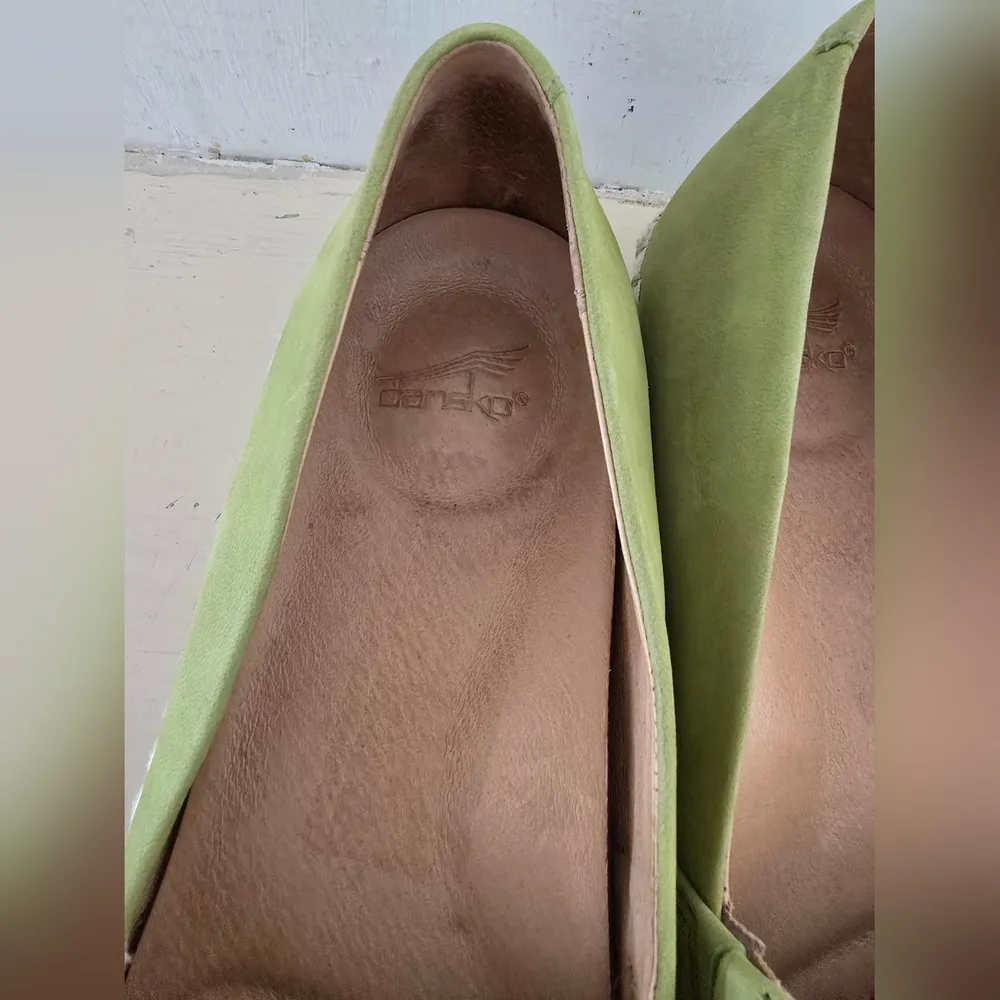 Dansko Lesley Cactus Green Nubuck Espadrille Shoes - Image 3