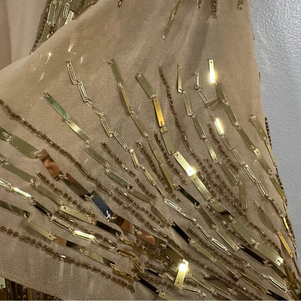 Mac Duggal 10036 Cape Sleeve Embellished Dress XS - Image 6