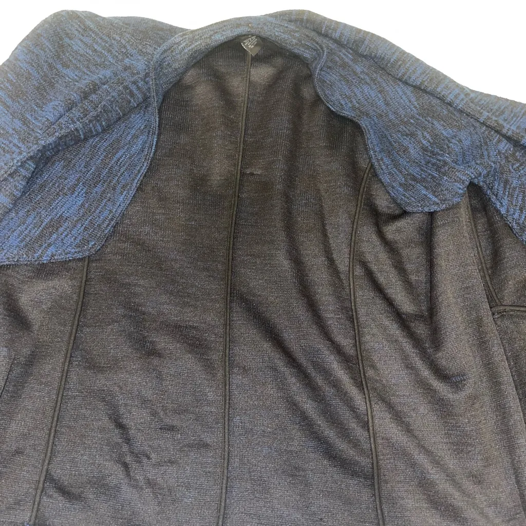 Grace Elements Open Front Blue/Black Women's Cardigan Jacket sweater Size XL - Image 4