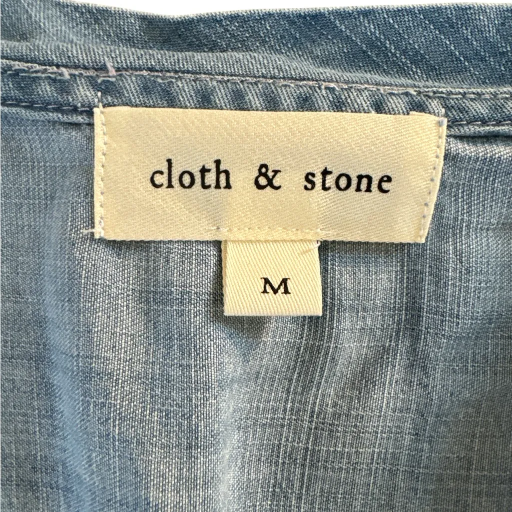 Cloth‎ & Stone Light Blue Belted Midi Dress - Image 6