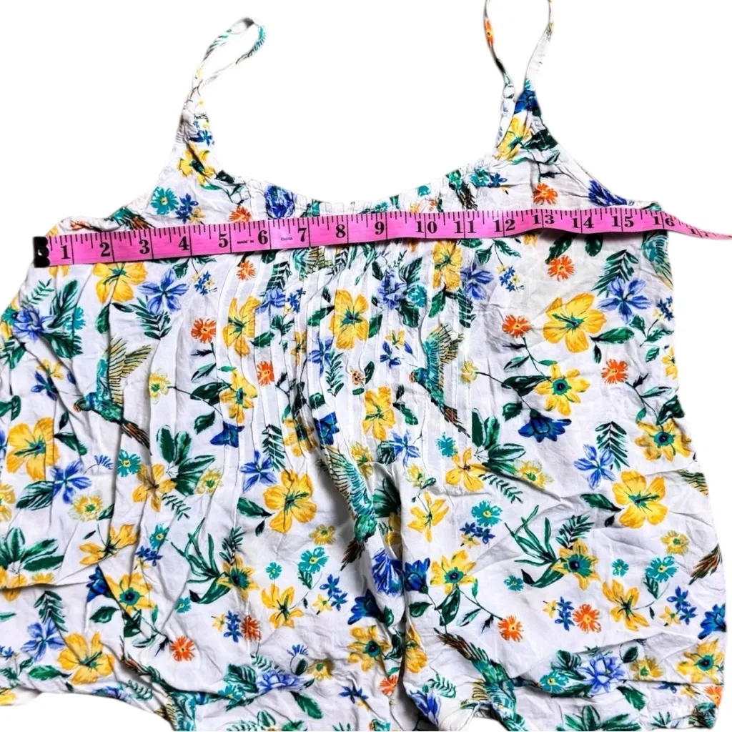 Old Navy Floral Print Top Thin Strap Flowy Blouse  Sz M - Image 7