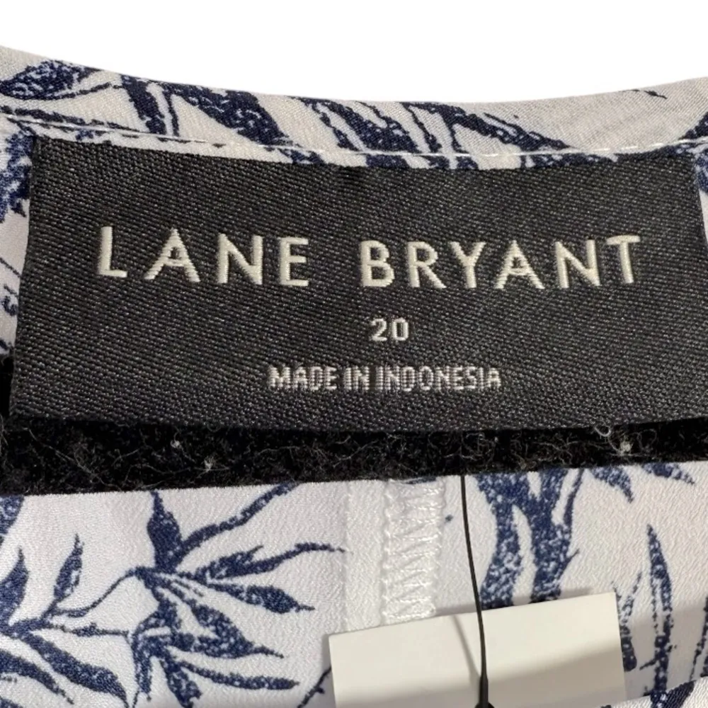 NWT Lane Bryant Tiger Birds Tropical Print Flutter-Sleeve‎ Crew-Neck Top 20 - Image 4