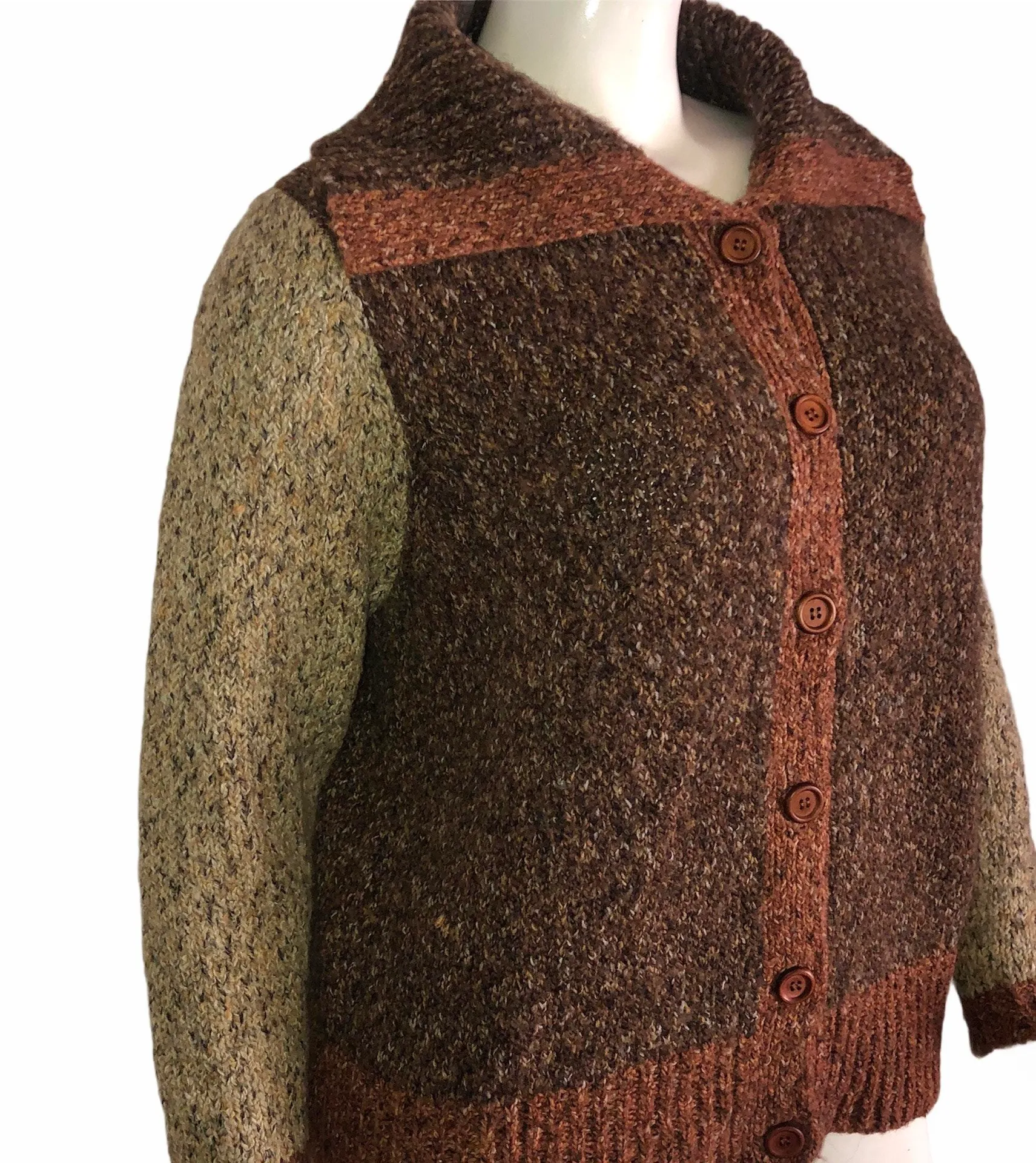 Wool Blend Collared Cardigan - Image 2