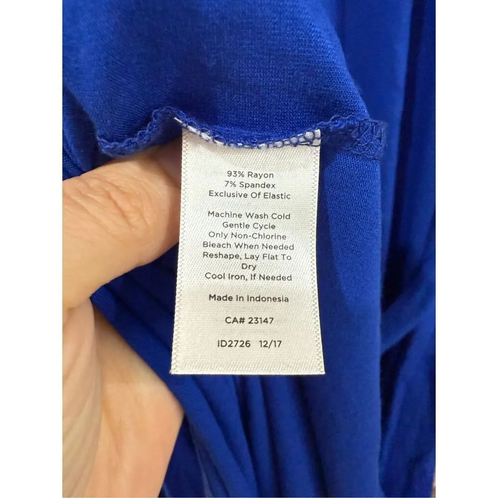 Talbots total blue soft maxi dress size medium - Image 5