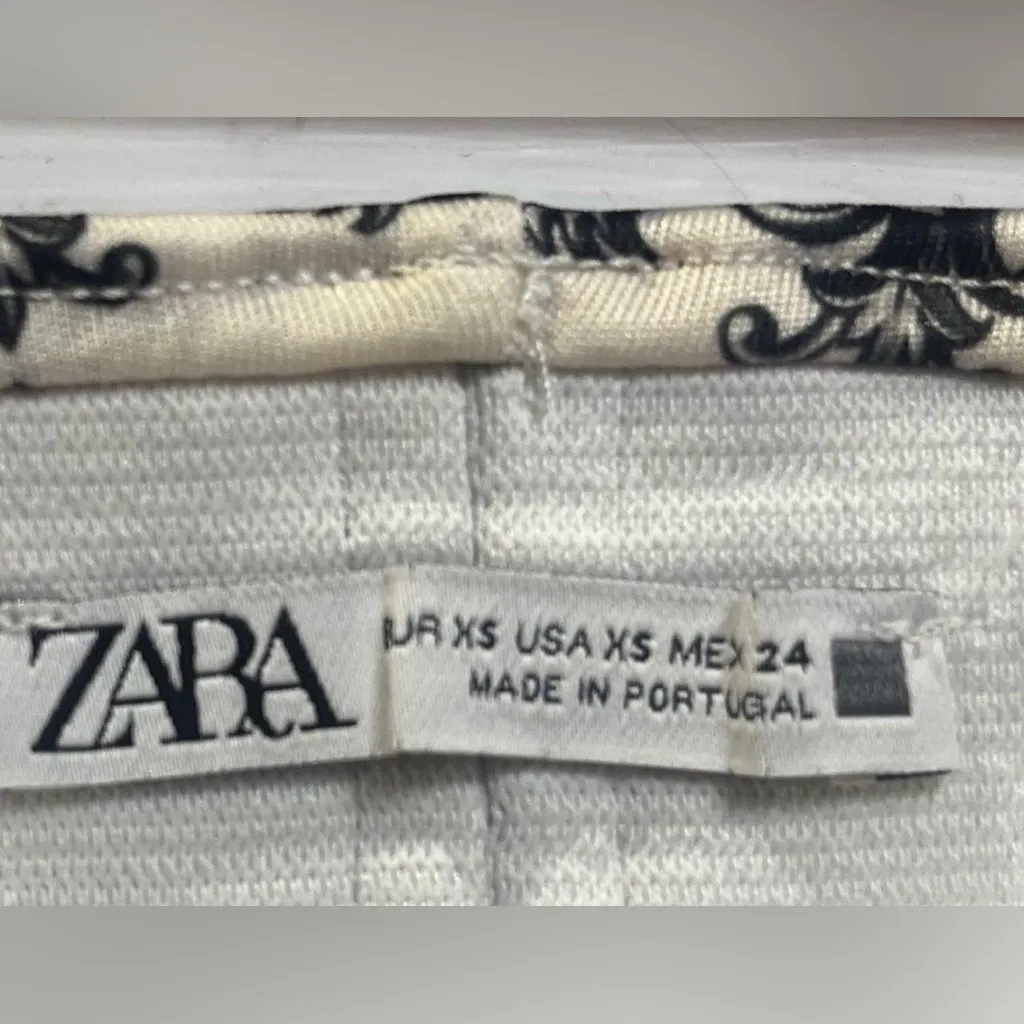 Zara Flowy Printed Wide Leg High Waisted Palazzo Trousers Size XS - Image 8