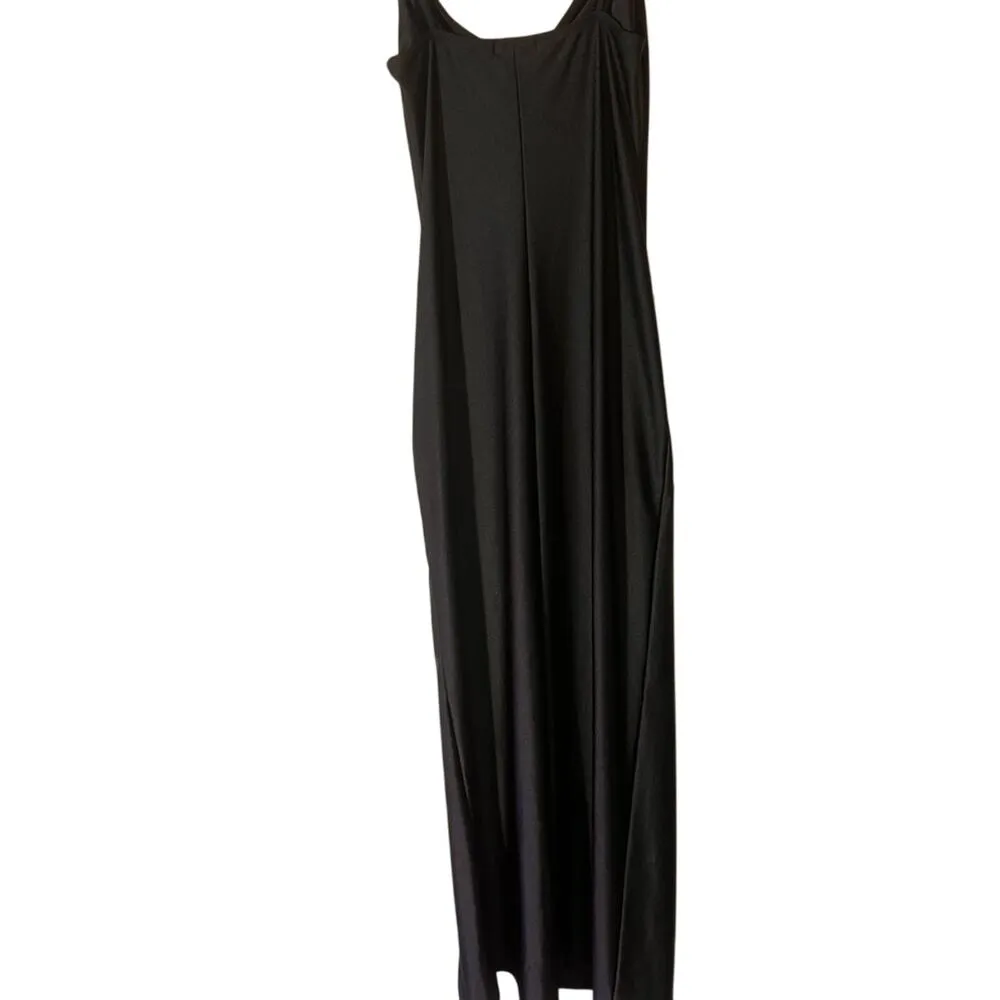Popular 21 Sleek Black Bodycon Full Length W/ Side Slit‎ Women’s Large - Image 5
