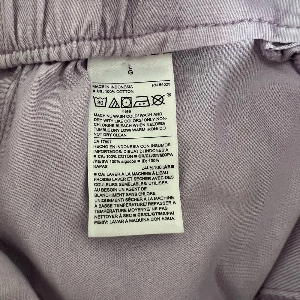 Old Navy Purple Belted High Waisted Twill Shorts Size Large New - Image 9