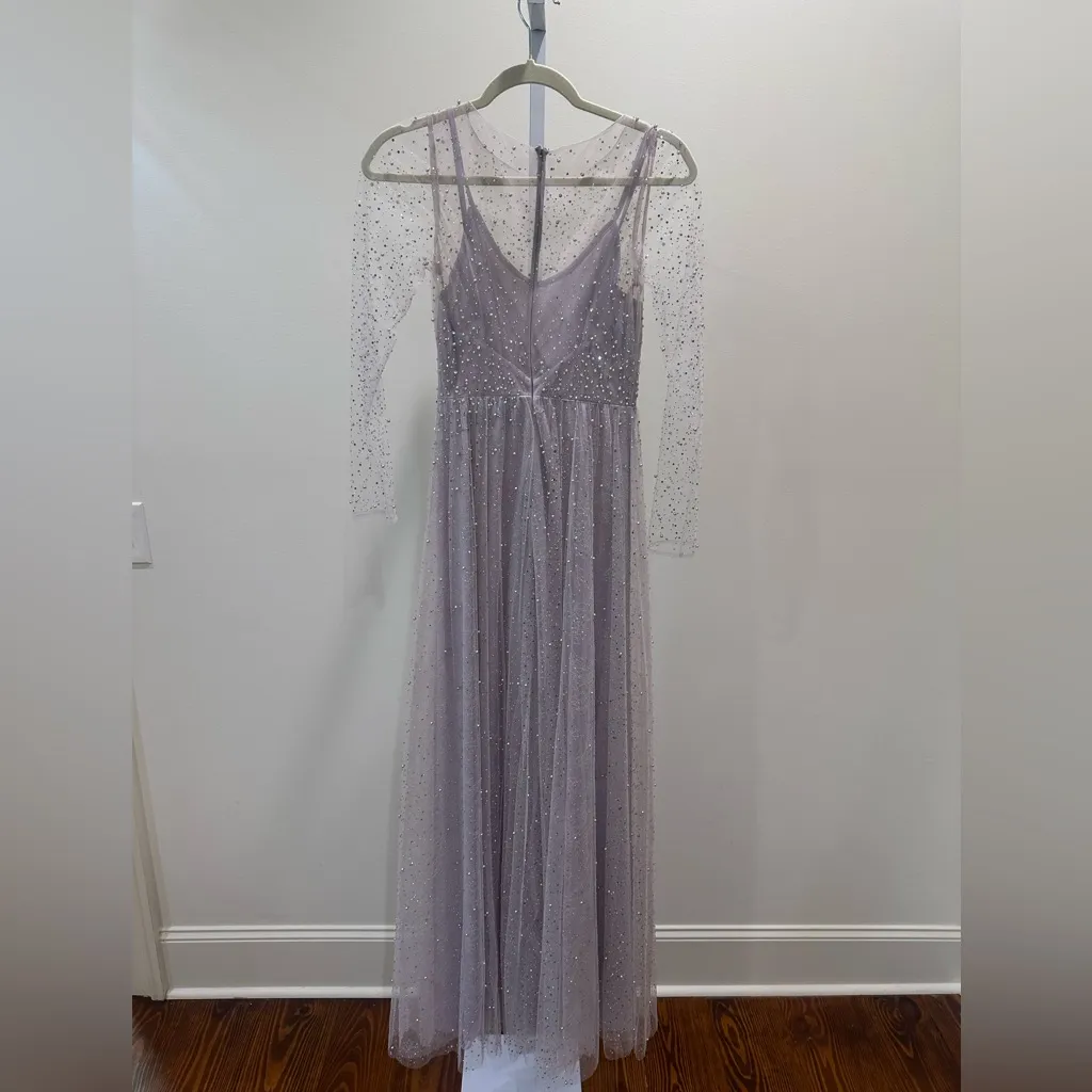 Mac Duggal 50692 Violet Sequin Beaded Gown Size 2 NWT Prom Formal Dress - Image 5