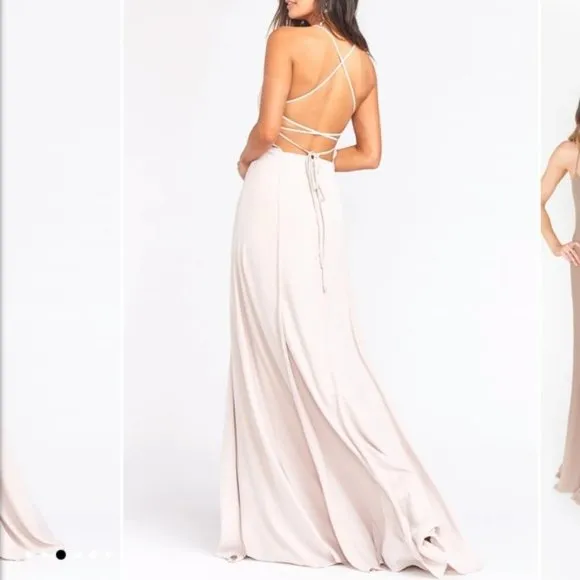 NWT‎ Show Me Your MuMu Godshaw Goddess Maxi Dress Womens Size XS Backless Tie - Image 2