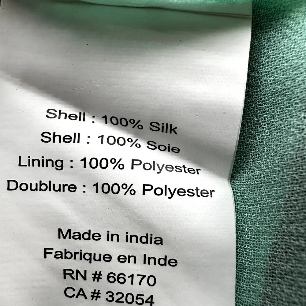 Anthropologie Anupamaa Minted Terra Maxi Skirt Striped A Line Silk Green XS - Image 4