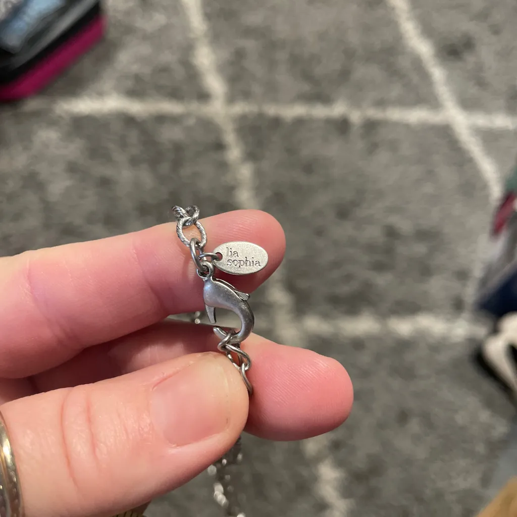 Lia Sophia Flower Pot Matte Silver Tone Necklace 16-19” Hippie Flower Child - Image 4