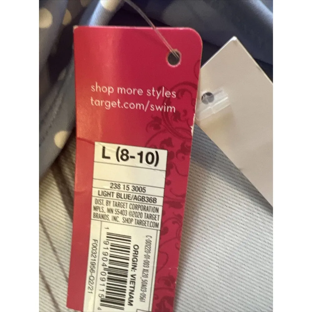 Xhilaration Juniors' Cinch-Front High Leg High Waist Bikini Bottom Blue Large - Image 5